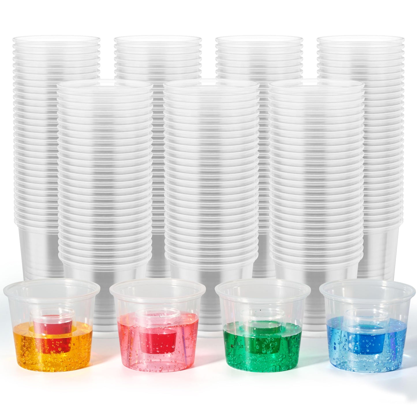 JOLLY CHEF 500 Disposable Bomber Cups Jager Bomb Shot Glasses plastic, Highly Durable and Reusable Shot Cups,Perfect for Wedding, Thanksgiving, Halloween, Christmas Party