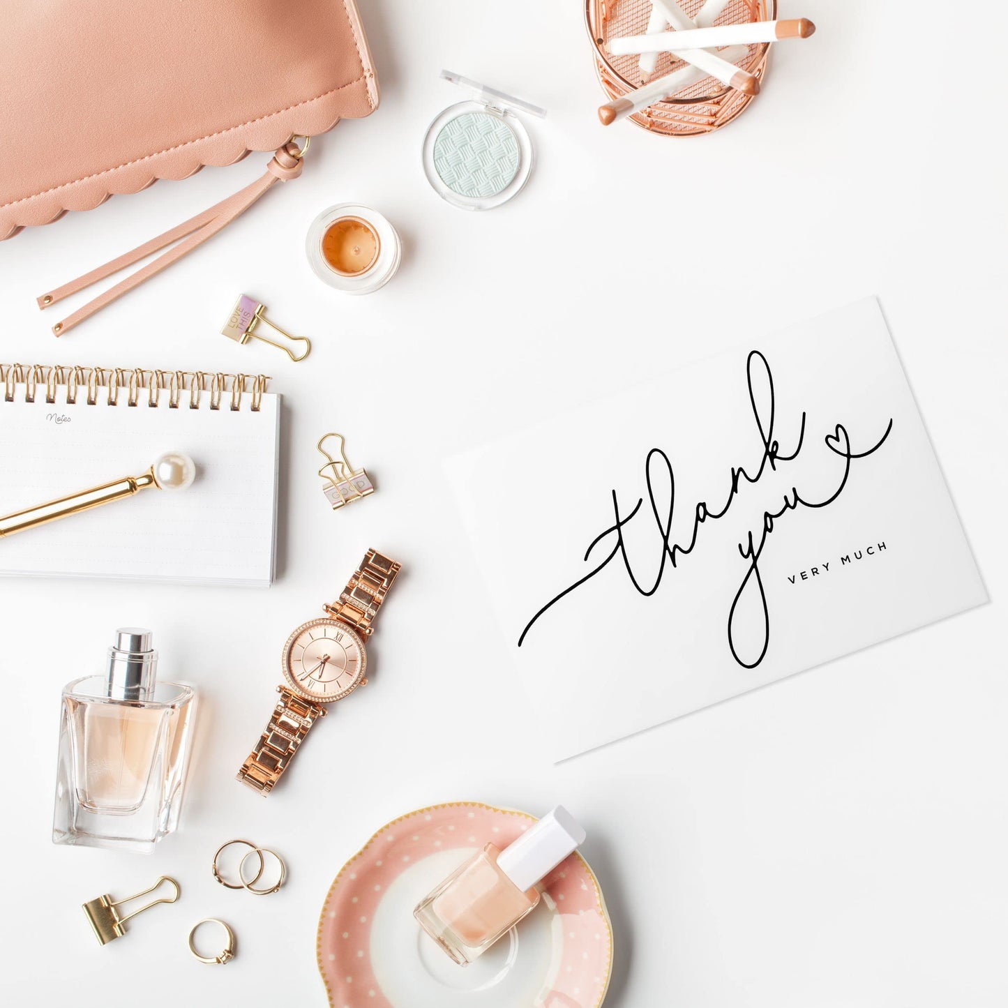 Layneria 100 Bulk Thank You Cards with Kraft Envelopes and stickers - 4 Minimalistic Designs Blank Thank You Notes with Envelopes for business Wedding Bridal Gift Baby Shower Business Graduation