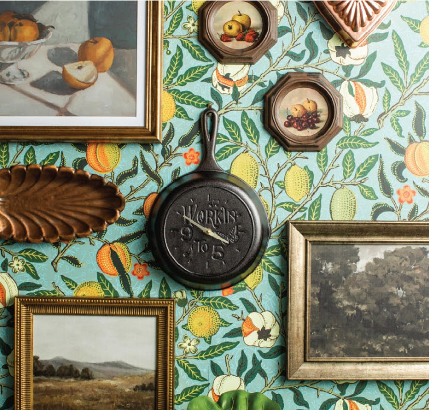 Lodge 9 inch Skillet Clock Inspired by Dolly Parton hit Song 9 to 5" - for Decorative Use Only - Hand Wash, Collector's Piece, 1 AA Battery Required (not Included).