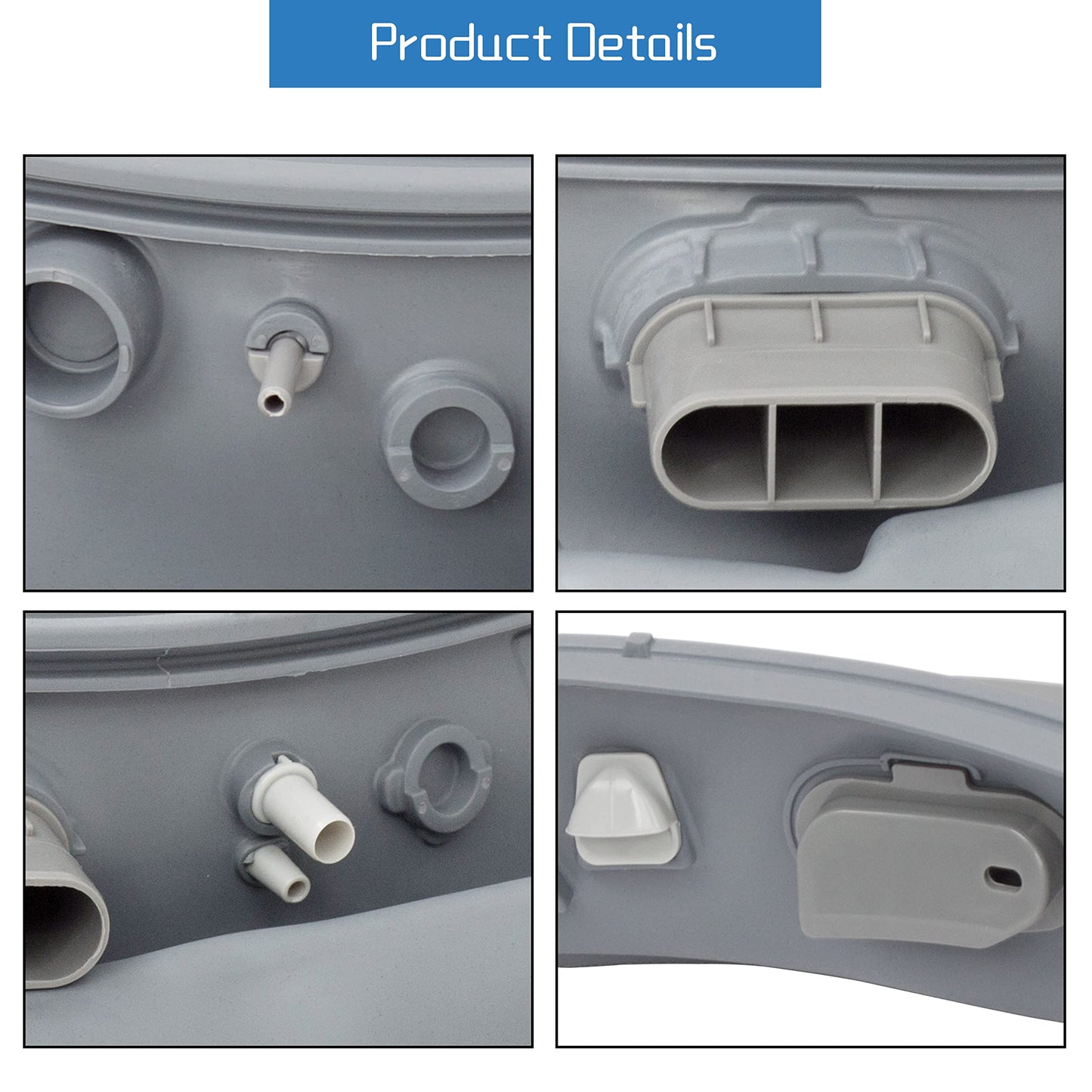 DC97-18094B Washer Door Boot Seal Gasket Fit with Samsung WF42H5000AW/A2-00 WF42H5200AP/A2-00 WF42H5200AW/A2-00 WF42H5200AF/A2-00
