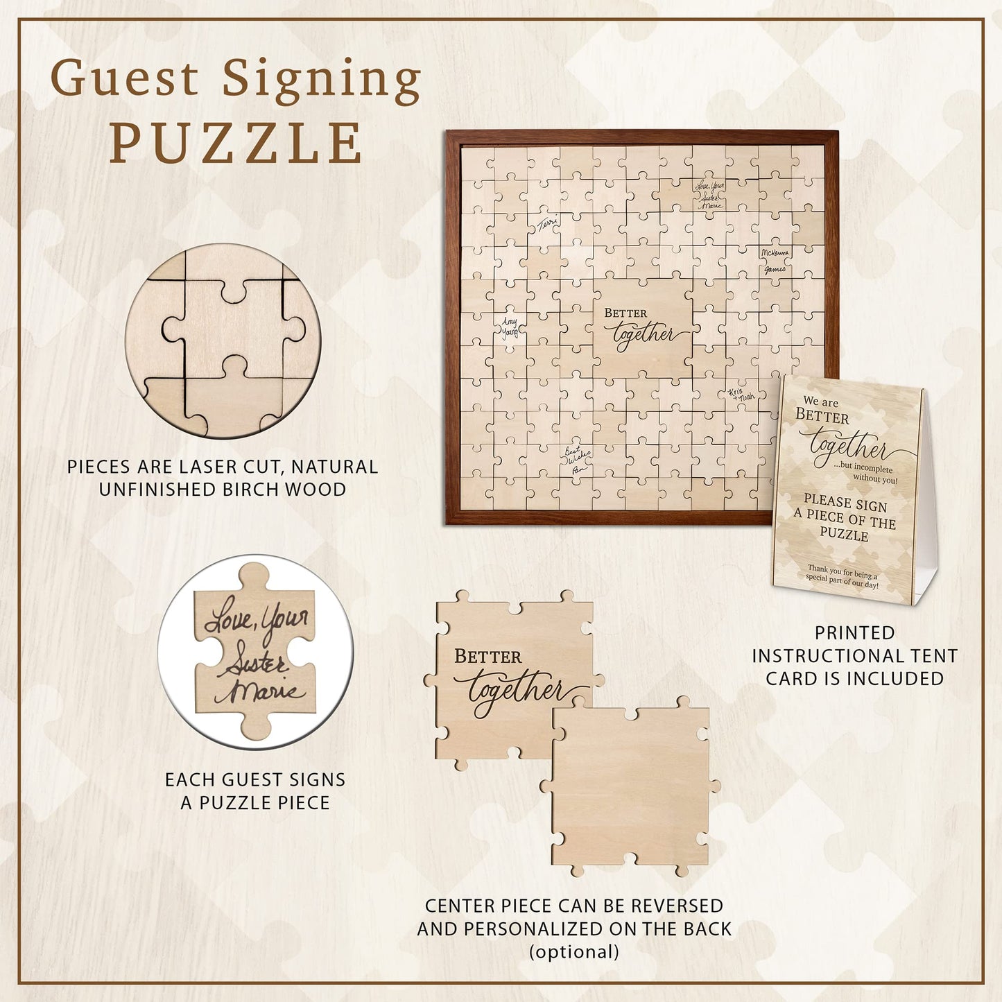 Lillian Rose Puzzle Guest Book For An Alternative Wedding Guestbook
