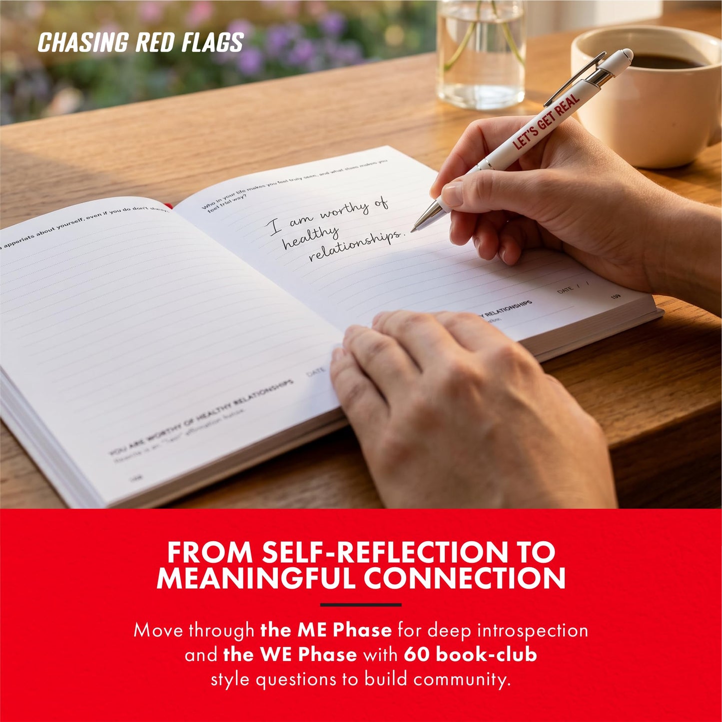 Let's Get Real Guided Journal with 240 Writing Prompts for Self Reflection, Personal Growth & Mindfulness, Undated Self Care Journal for Women & Men, Mental Health, Gratitude, Therapy & Wellness