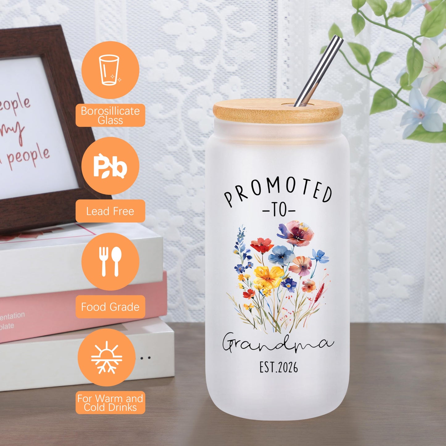 JoycuFF New Grandma Gifts First Time, Promoted to Grandma Est 2026 Pregnancy Announcement for Grandparents Grandmas Gift for New Nana Gigi Mimi 1st Time Grandmother