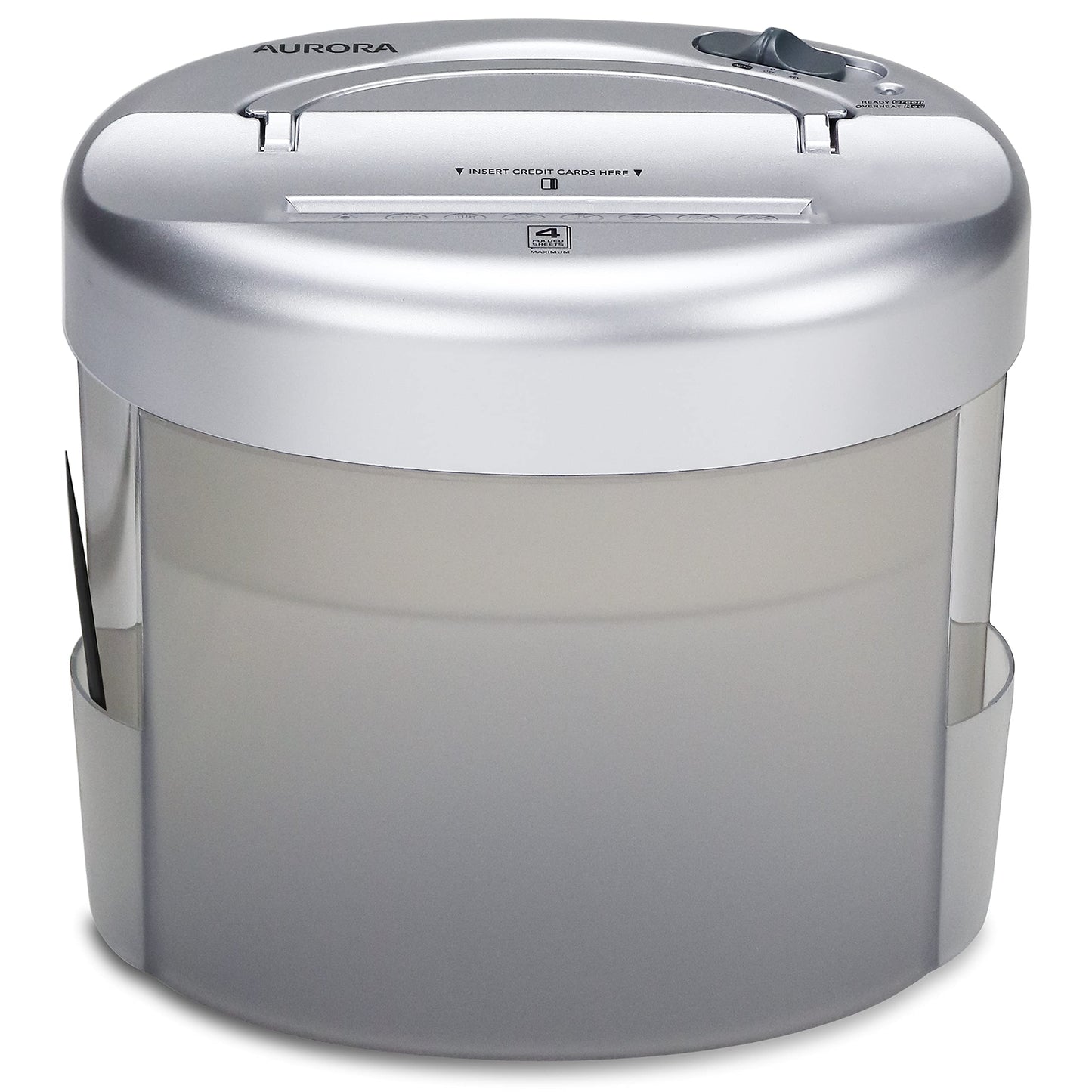 Aurora Desktop-Style Cross-Cut Paper Shredder, 4-Sheet Crosscut Desktop