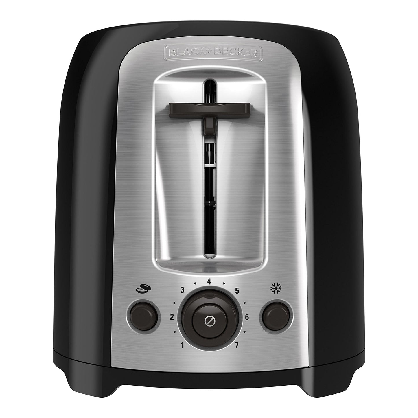 BLACK+DECKER 2-Slice Toaster, TR1278BD, Extra Wide Slots, 7 Shade Settings, 850 Watts, Frozen and Bagel Buttons