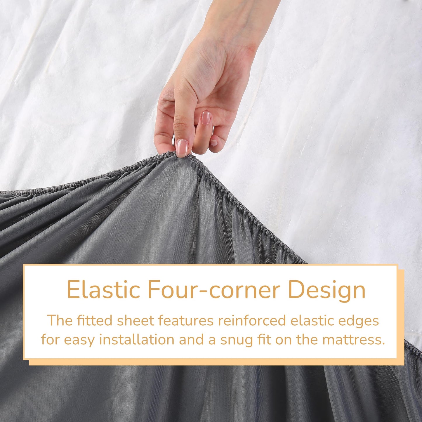 RALYSUN Electric Mattress Pad Full Size 54"x75" for Home Use, Premium Brushed Fabric, 4 Heat Settings & 10 Hours Auto Off, Overheat Protection, Elastic Deep Pocket, Machine Washable, Gray