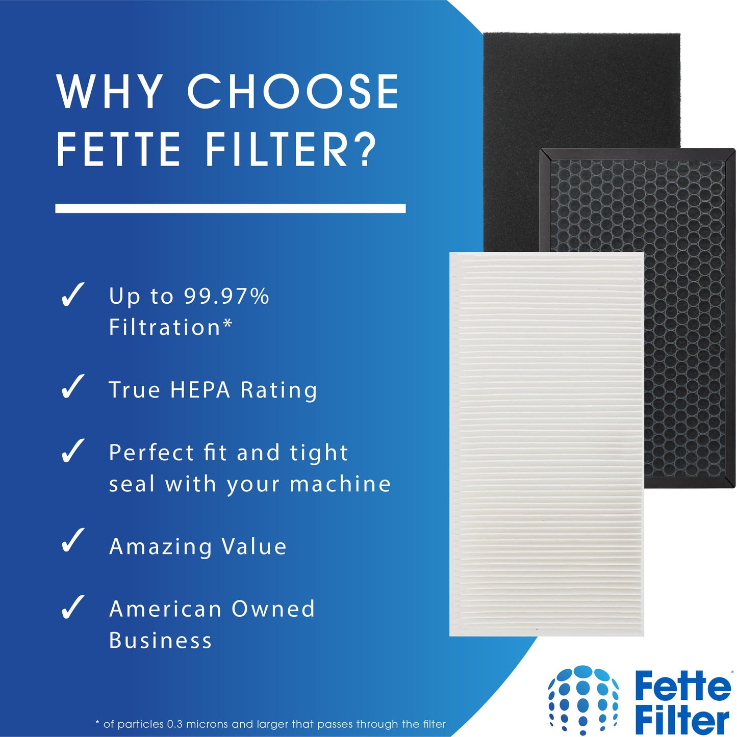 Fette Filter - Replacement Air Purifier Filter Compatible with Honeywell HPA175 HPA175B HPA180 HPA180B Air Purifiers Contains 2 HRFTS1 Filter T, 2 HRF-G Filter G & 2 HRF-A Pre-Filter A - Combo Pack
