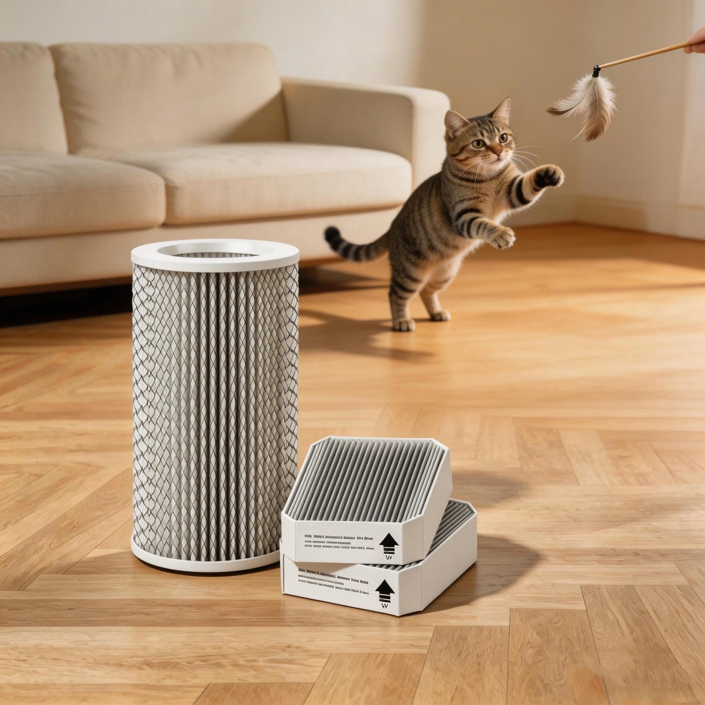 3 Pack Filter Replacement for Molekule Air Purifier, Include 1 Pack Filter and 2 Pack Activated Pre-Filters