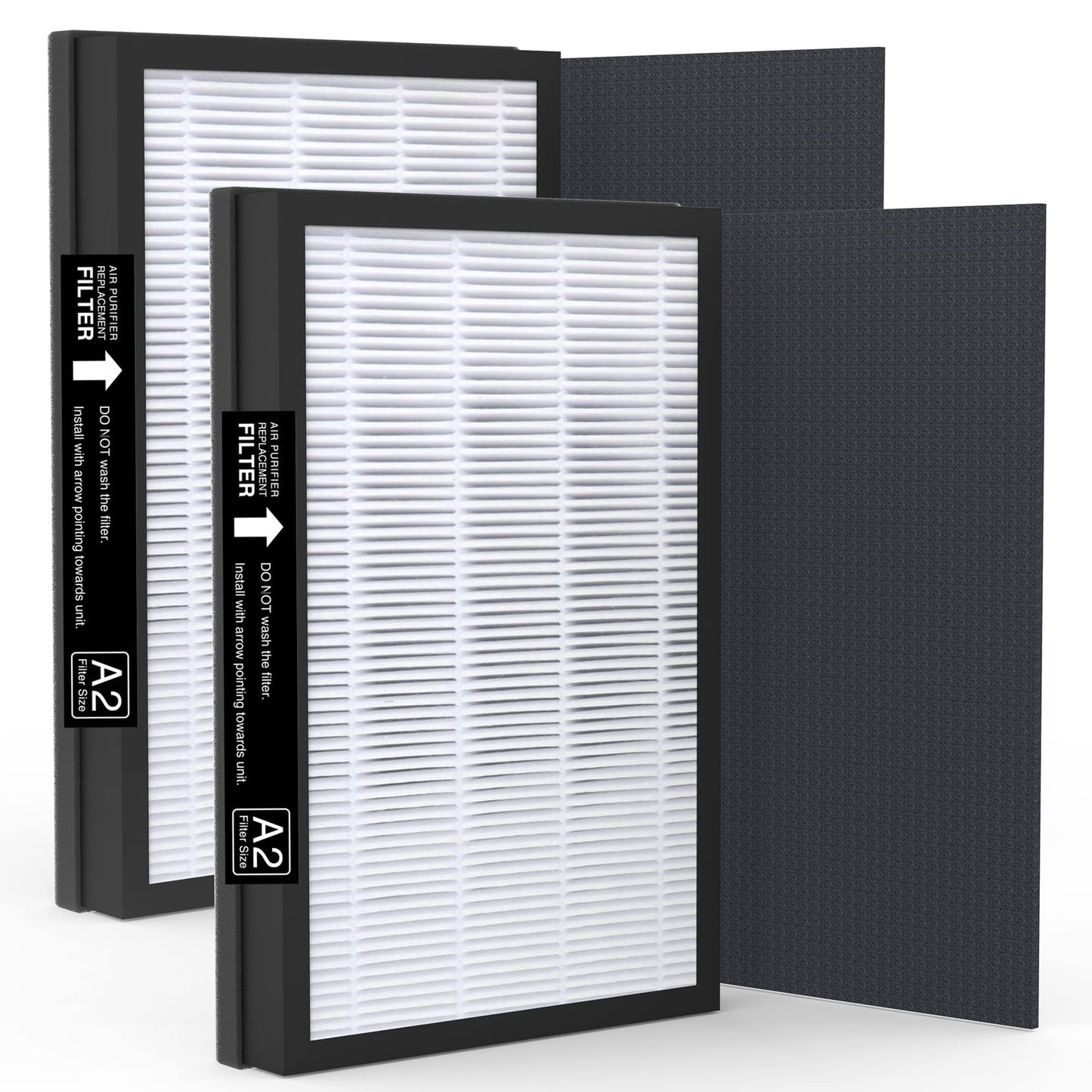 Vegebe 2-Pack A2 H13 True HEPA Replacement Filter, Compatible with Filtrete 3M A2 Room Air Purifier FAP-C02-A2, FAP-C03-A2, FAP-T03-A2, FAP-SC02L, Part No.1150101, Filter Size A2