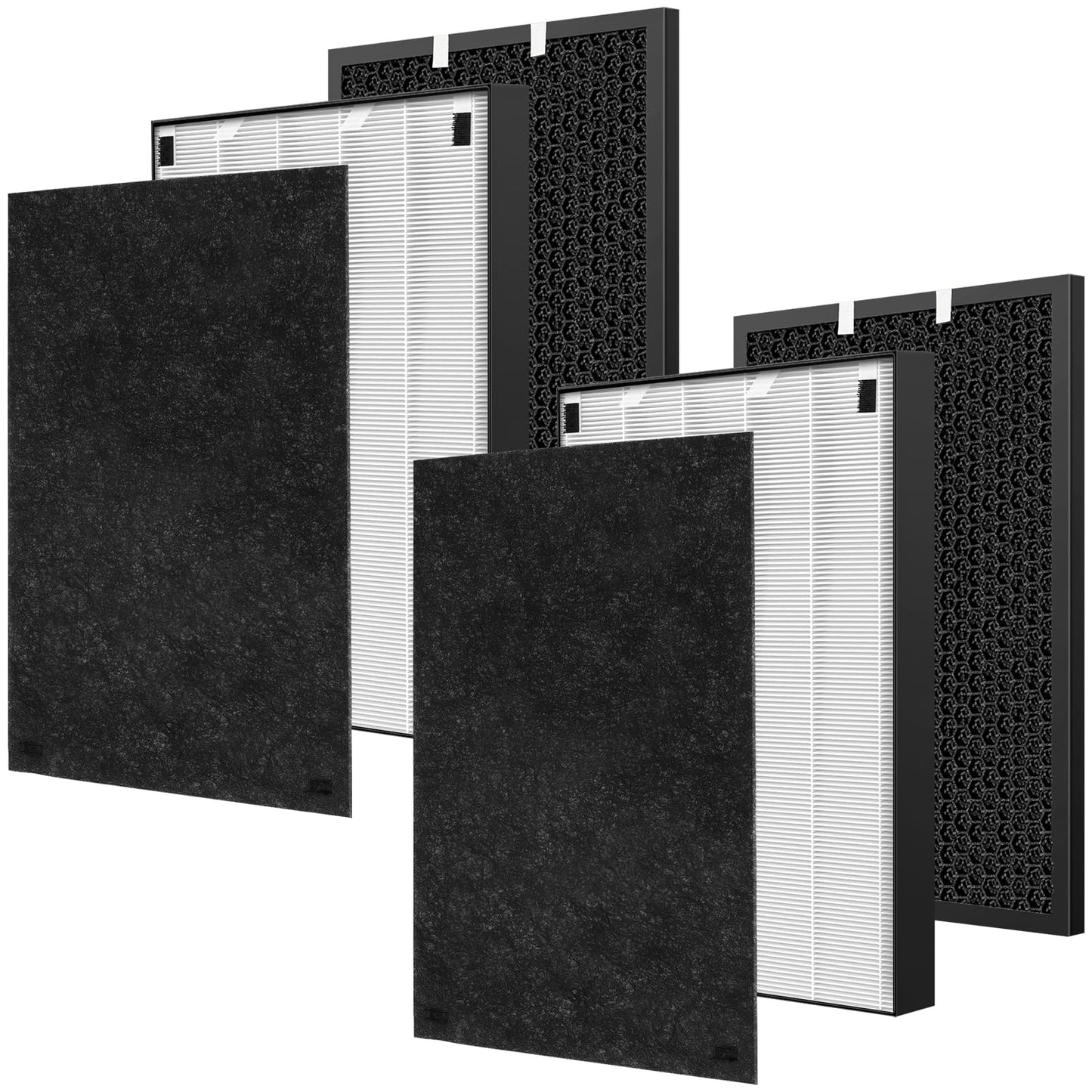 2 Sets Air220 Air 320 Filter Replacement Compatible with Bissell Air320 Air220 2768A 2609A, Include 2 Pack 2678 HEPA+Pre Filters, 2 Pack 2677 Replacement Carbon Filters, Compare Part 2677, 2678, 2804