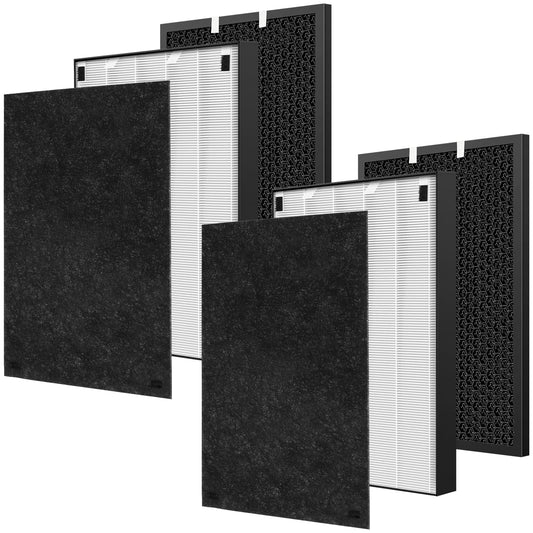 2 Sets Air220 Air 320 Filter Replacement Compatible with Bissell Air320 Air220 2768A 2609A, Include 2 Pack 2678 HEPA+Pre Filters, 2 Pack 2677 Replacement Carbon Filters, Compare Part 2677, 2678, 2804