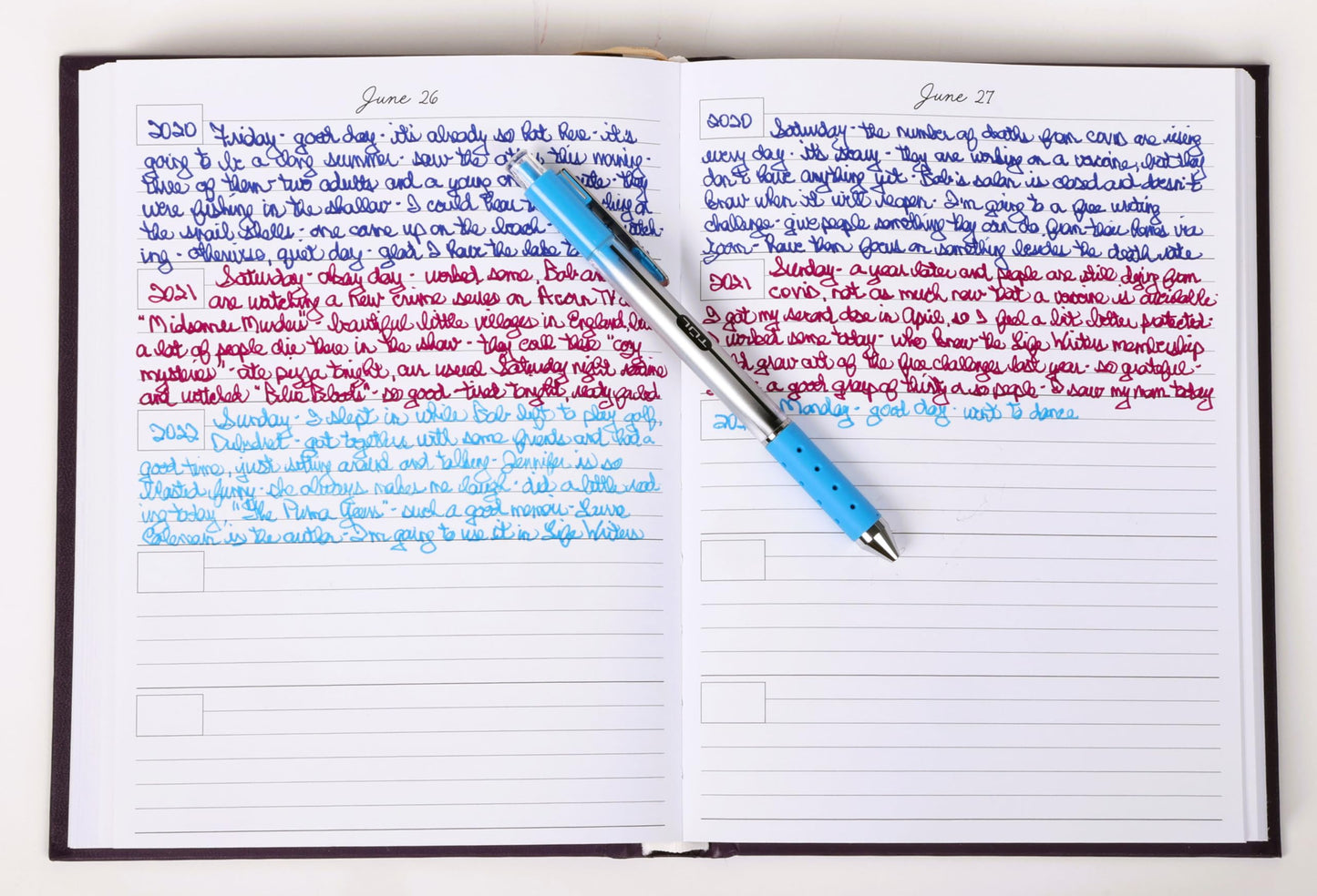 LifeStory Publishing Hard Cover 5 Year Journal | The Easiest to Use Five Year Journal | Quick and Easy Five Year Daily Journal System | 6x8.25 Inch Size (Periwinkle Blue)
