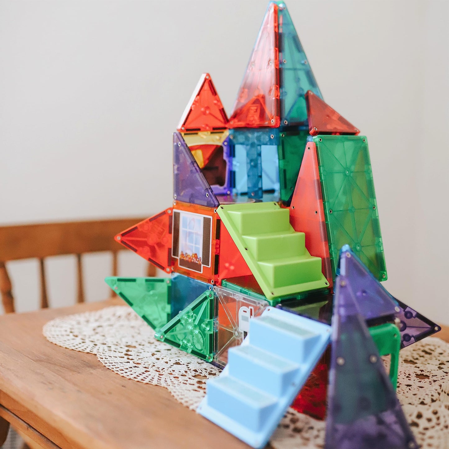 MAGNA-TILES House 28-Piece Magnetic Construction Set, The ORIGINAL Magnetic Building Brand