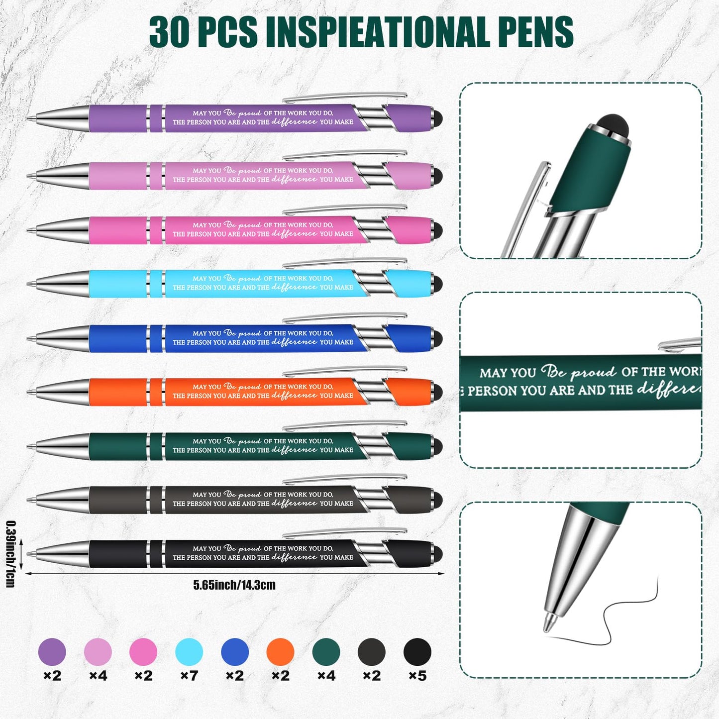 Gueevin 90 Pcs Inspirational CNA Week Gifts Bulk 2026 Employee Appreciation Gift Motivational Notepads Ballpoint Pens Keychains Set Marble Journal Notebook Christian Graduation Gift for Teacher Nurse