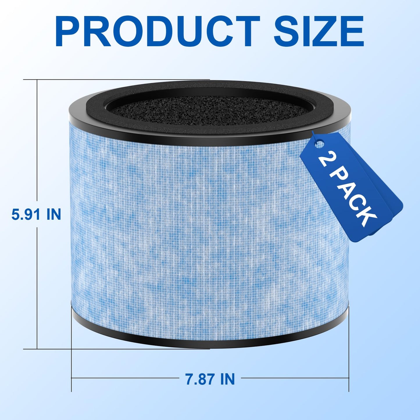 ADDUBEAU AP200 Filter Replacement, Compatible with Instant AP200 Medium Air Puri-Fier, 3-in-1 H13 True HEPA Filter & Activated Carbon Filtration, Part# F200, 2 Pack