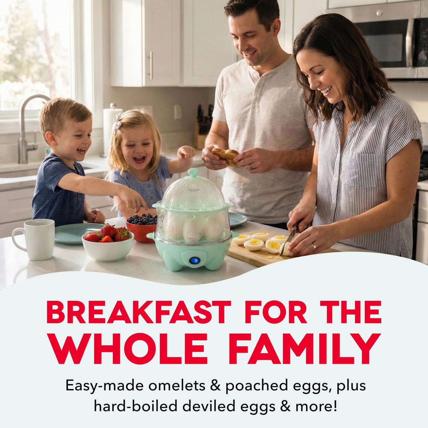 Dash Deluxe Egg Cooker - Boiler, Poacher & Steamer - Includes Measuring & Recipe Guide - Dishwasher Safe - BPA Free - Holds 12 Eggs, Black