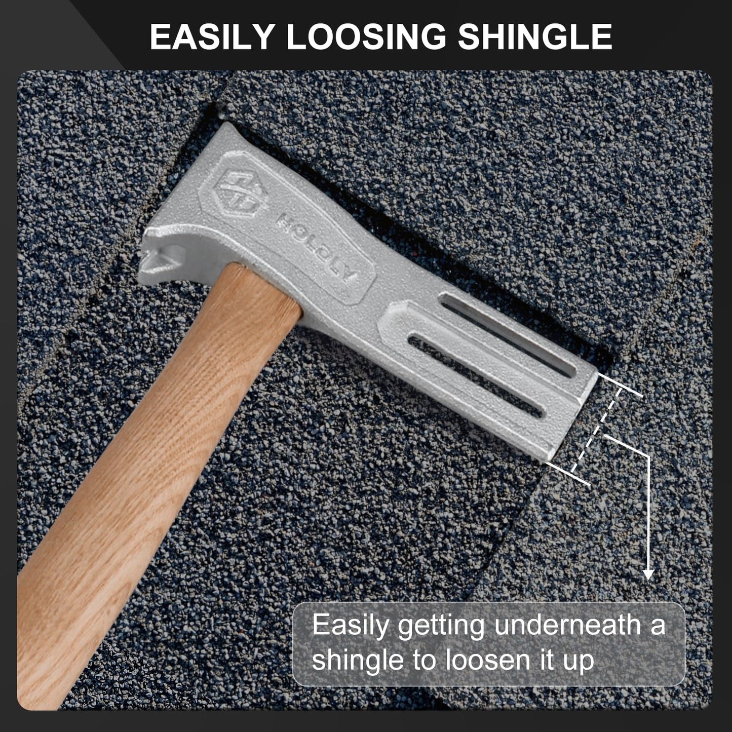 Magnetic Roofing Hammer, Magnetic Roofing Hatchet Designed to Improve Efficiency, Roofing Axe with Solid Wood Handle, A Roofing Tools That Can Be Used to Quickly Nail Roofing Nails And Felt Caps