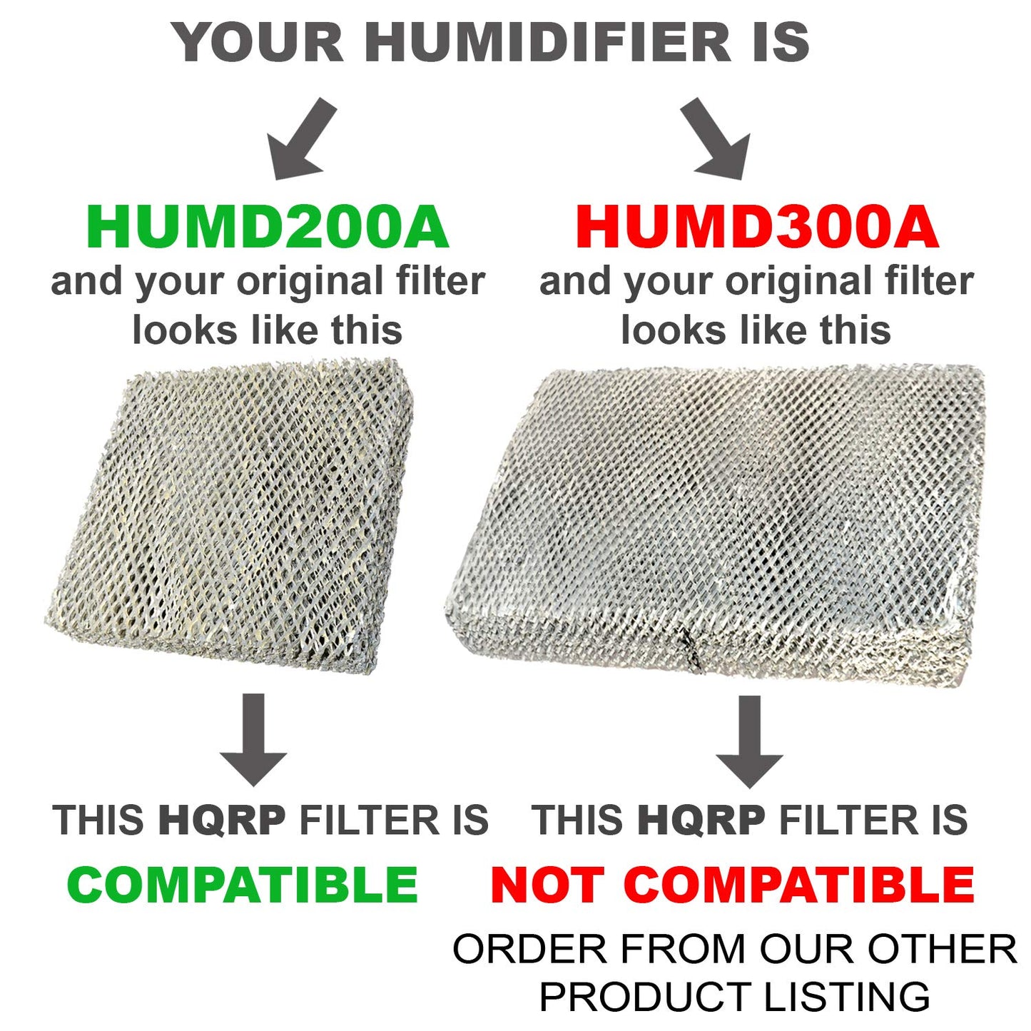 HQRP 2-pack Water Filter compatible with TRANE/American Standard BAYPAD01A1010A; HUMD200, HUMD200A, HUMD200T, HUMD200ABA00B Whole House Humidifiers
