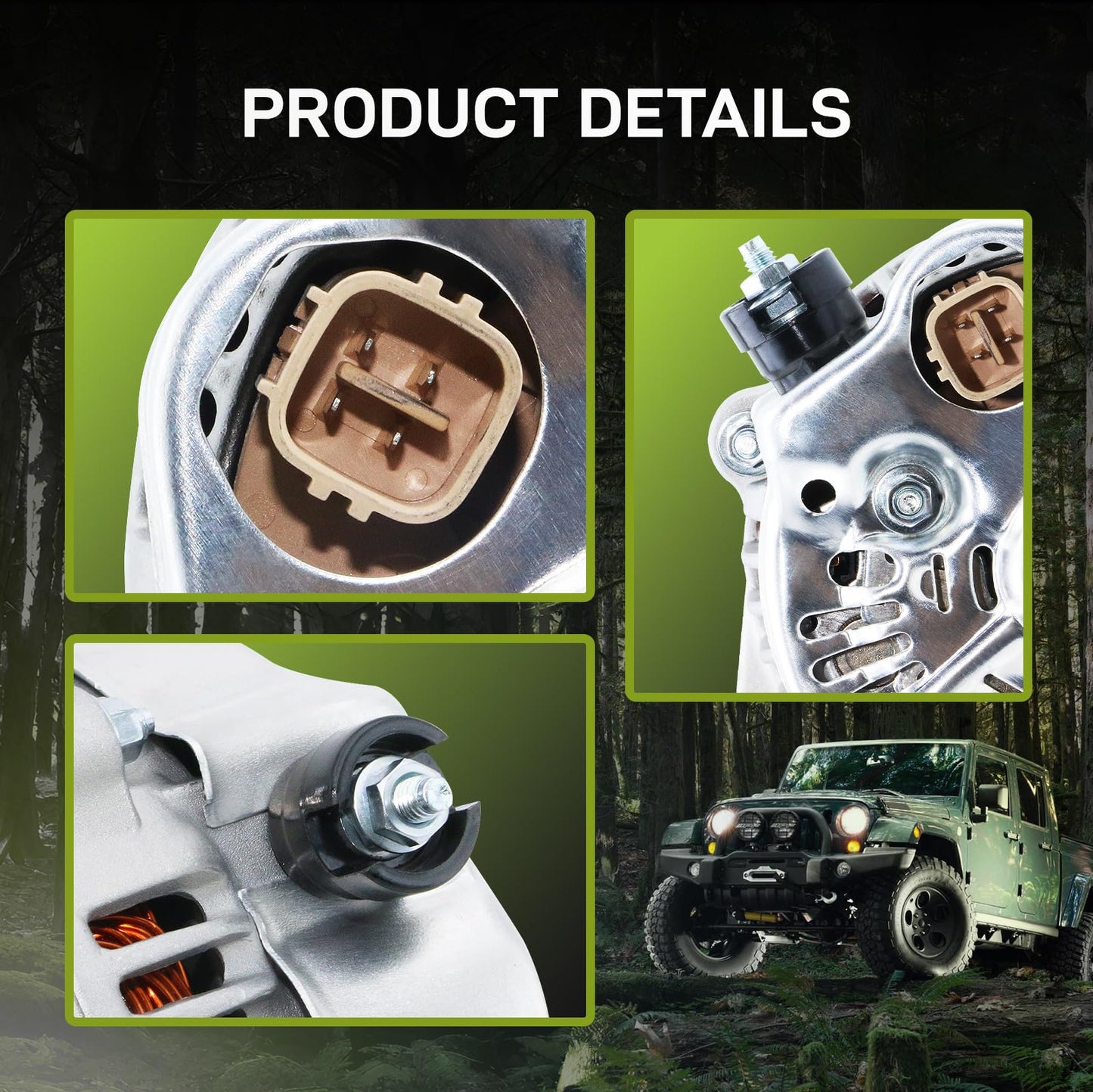 13767N New Alternator Replacement for 1998-2002 Honda Accord 2.3 L4, 1998-1999 Acura CL 2.3L, 2000 2001 98 99 00 01 02, 400-52038 AND0145 40052038 31100PAAA01 101211-9990, 80A 12V CCW 6-Groove Pulley