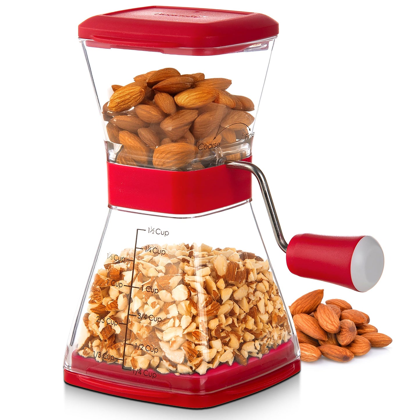PrepWorks Nut Chopper – Manual Handheld Nut Grinder for Chopping Nuts, Seeds, and Herbs, Easy to Use, BPA-Free