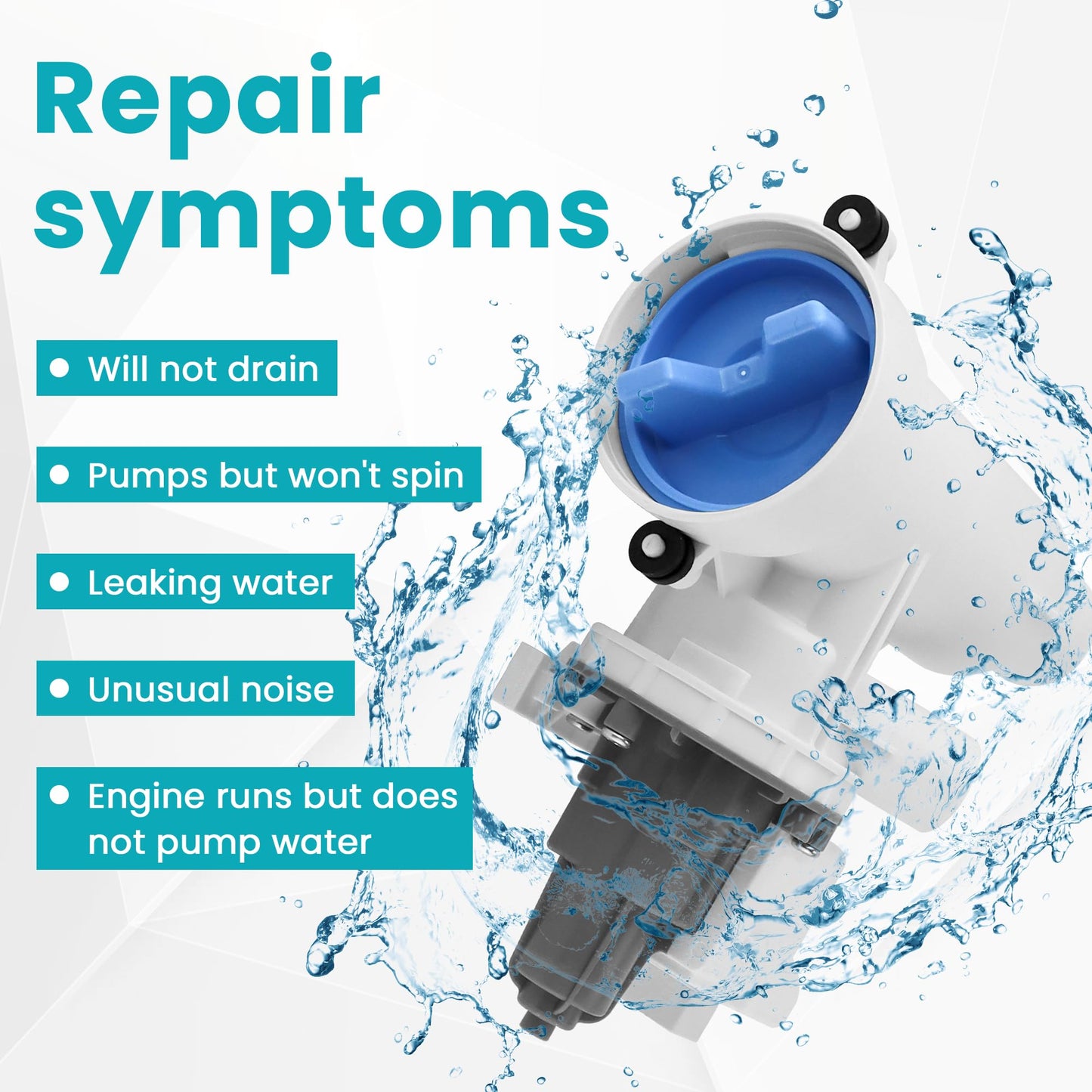 WH11X29539 AP6986715 Drain Pump and Filter Replacement Fit for GE Front Load Washers gfw550spn2dg Replaces B25-3A04, 4962370, EAP16217203, PD00065822, PS16217203 by AMI PARTS (1-year QA)