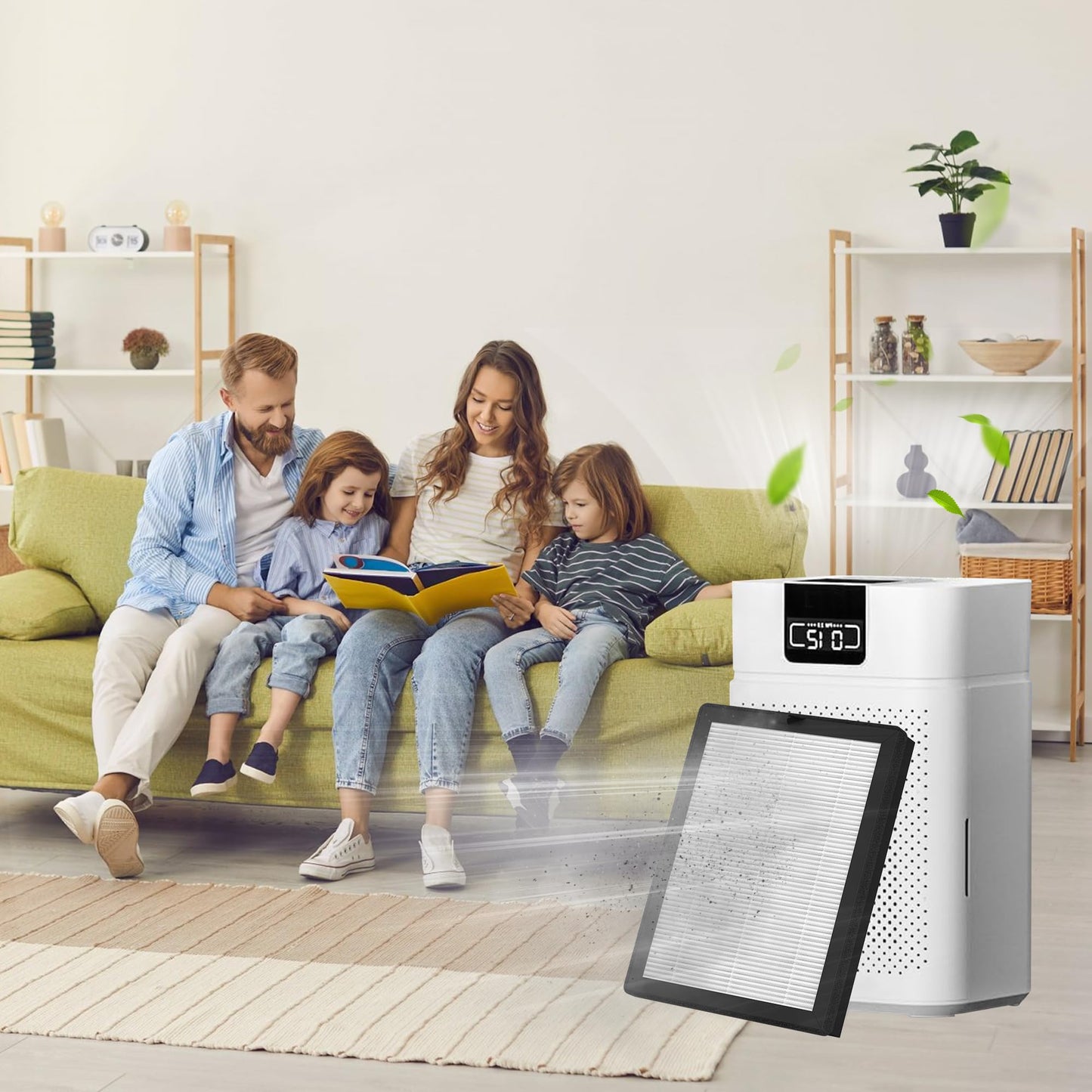 XBWW 4 Packs ClearAir-A5 Replacement Filter Compatible with Vewior ClearAir-A5 A5 Air Cleaner Purifier, 3-in-1 Filter of Premium Filters, Activated Carbon Filters and Nylon Pre-Filter