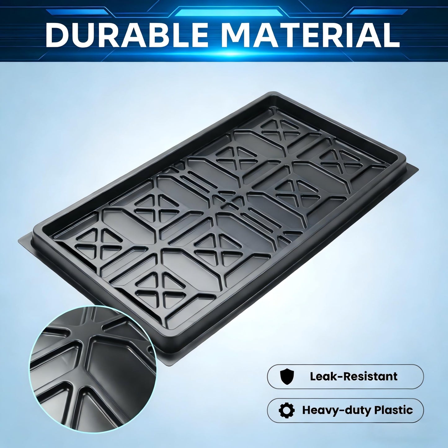 Oil Drain Pan for Car Maintenance, 37.4"x23.6"x1.5" Heavy Duty Oil Drip Tray with Geometric Channel Design | HDPE Oil Catch Pan for Vehicle Lifts, Garages & Workshops | Leak-Proof Oil Leak Catcher Pan
