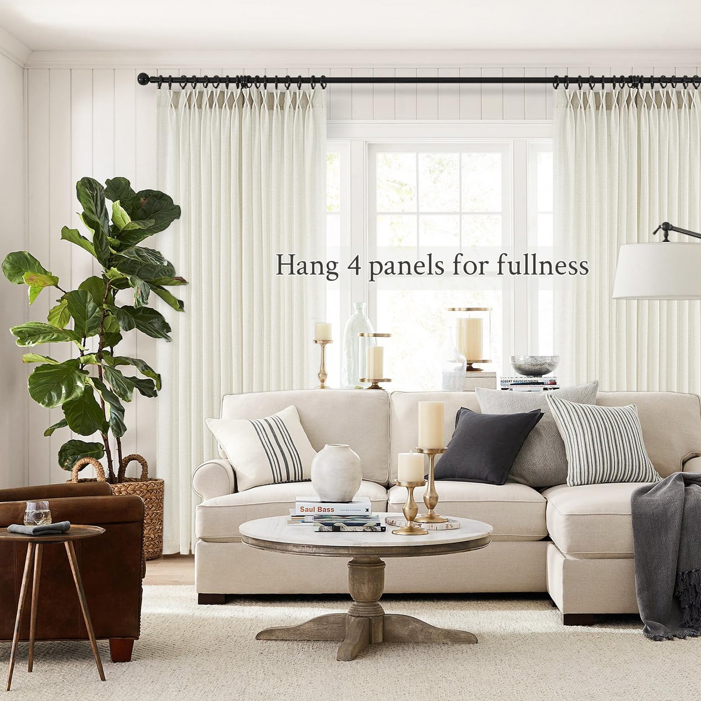 Topfinel Natural Pinch Pleated Linen Curtains 84 Inch Length 2 Panels for Bedroom Living Room Textured Cream Semi Sheer Window Curtain Boho Neutral Back Tab Pinch Pleat Drape with Hooks 84 Inches Long