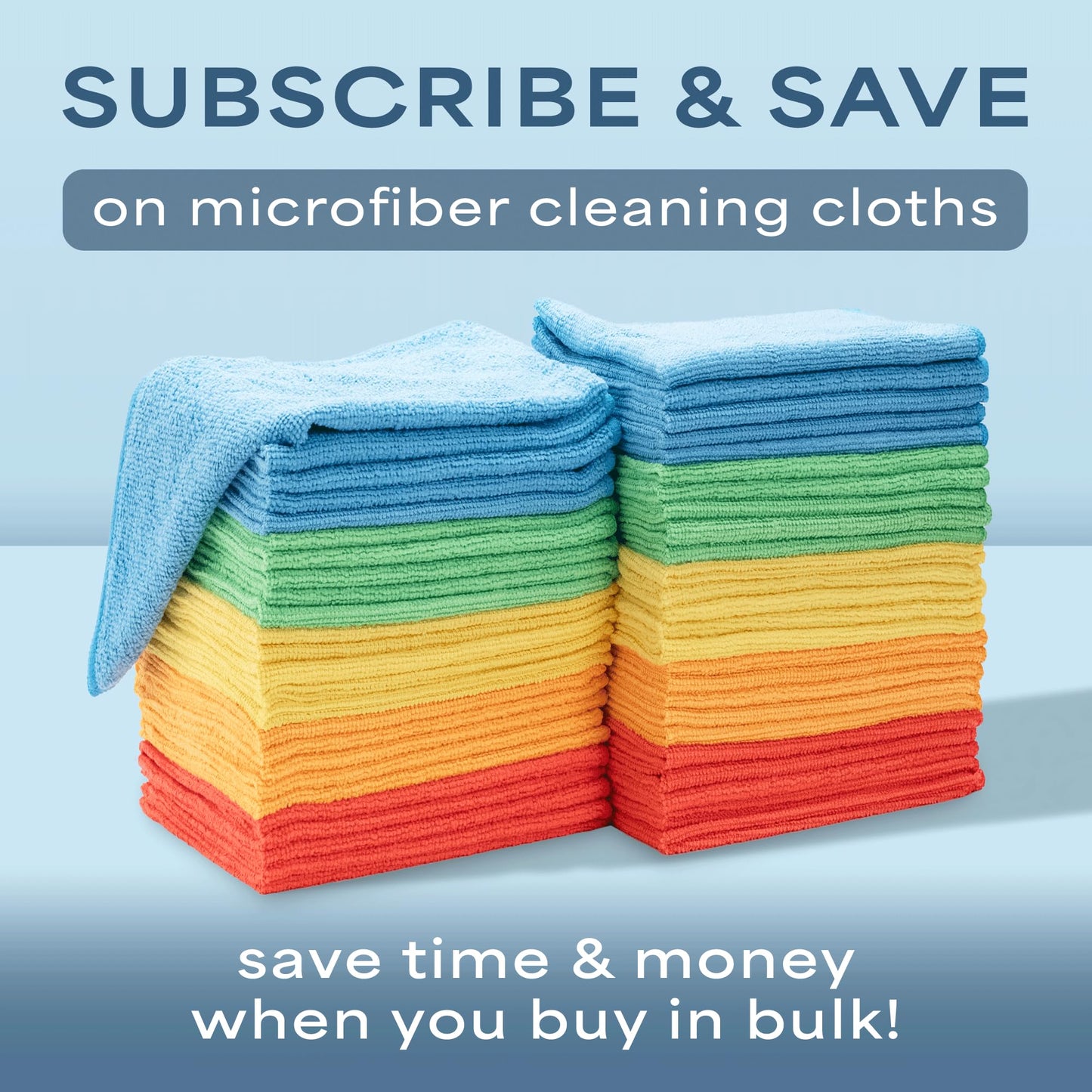 S&T INC. 200 Pack Microfiber Cleaning Cloth, Bulk Towels for Home, Reusable Microfiber Towels for Cars, Cleaning Rags, Assorted, 11.5 Inches x 11.5 Inches, 200 Count