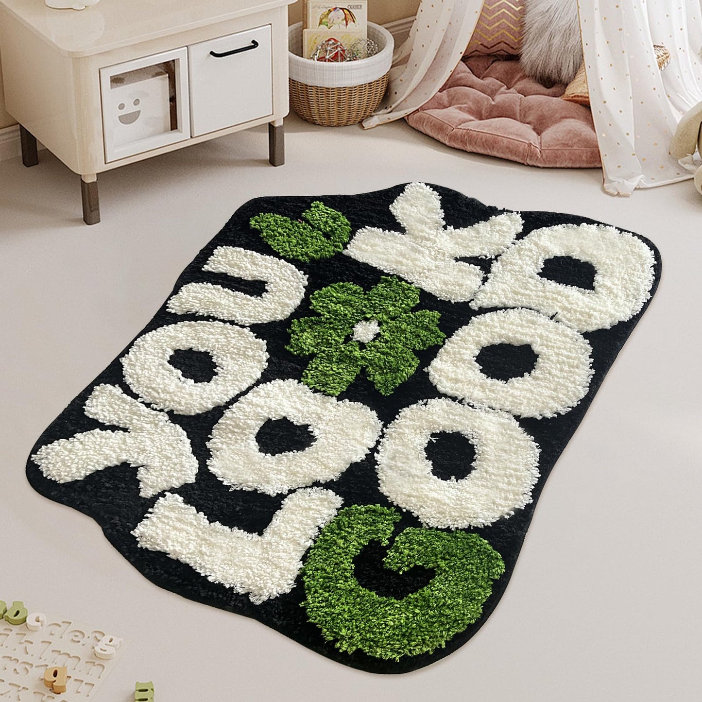 TWWDE AUG You Look Good Bath Rug, Fun Bathroom Rug,Black Bathroom Rugs Cool Rugs for Bedroom Non Slip Microfiber Plush Cool Mat for Bedroom Washable Absorbent for Bathtub 21"x25"