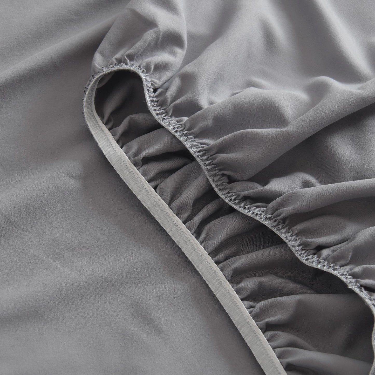 SPRINGSPIRIT Split Top King Sheets Sets for Adjustable Bed, 4 Piece Bed Sheets Set Deep Pockets, Extra Soft and Breathable Bedding Sheets, Grey