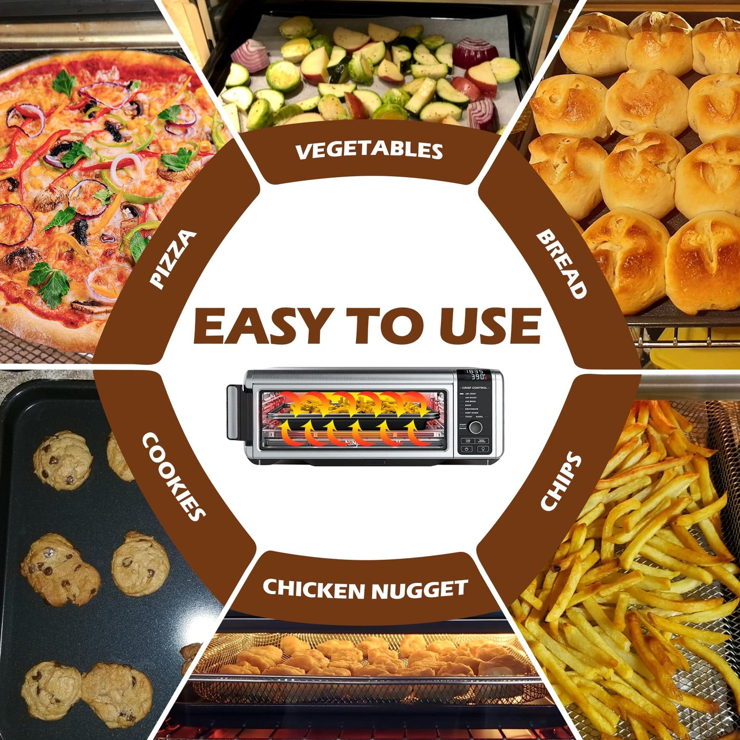 MOASKER Oven Air Fryer Basket and Tray for Ninja Foodi SP101 Air Fryer Oven Accessories, Stainless Steel Basket & Baking Sheet Pan Tray for Ninja Digital Air Fry Countertop Oven SP100 SP101C SP102