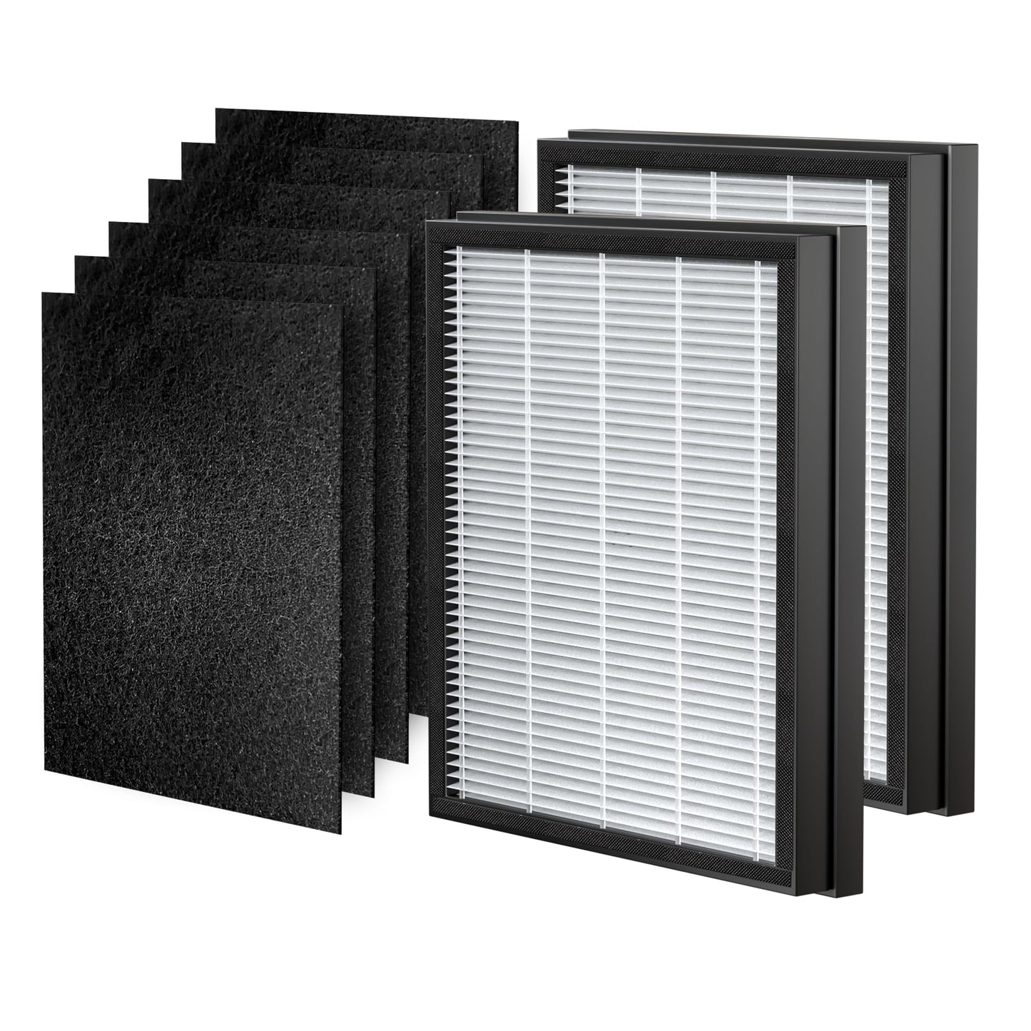 HEAPETS P358 Replacement Filters for P358 Pet Air Purifier, 6 Pre-Filters and 2 HEPA Composite Filters, Genuine Version, PJ358-2LX6JDM