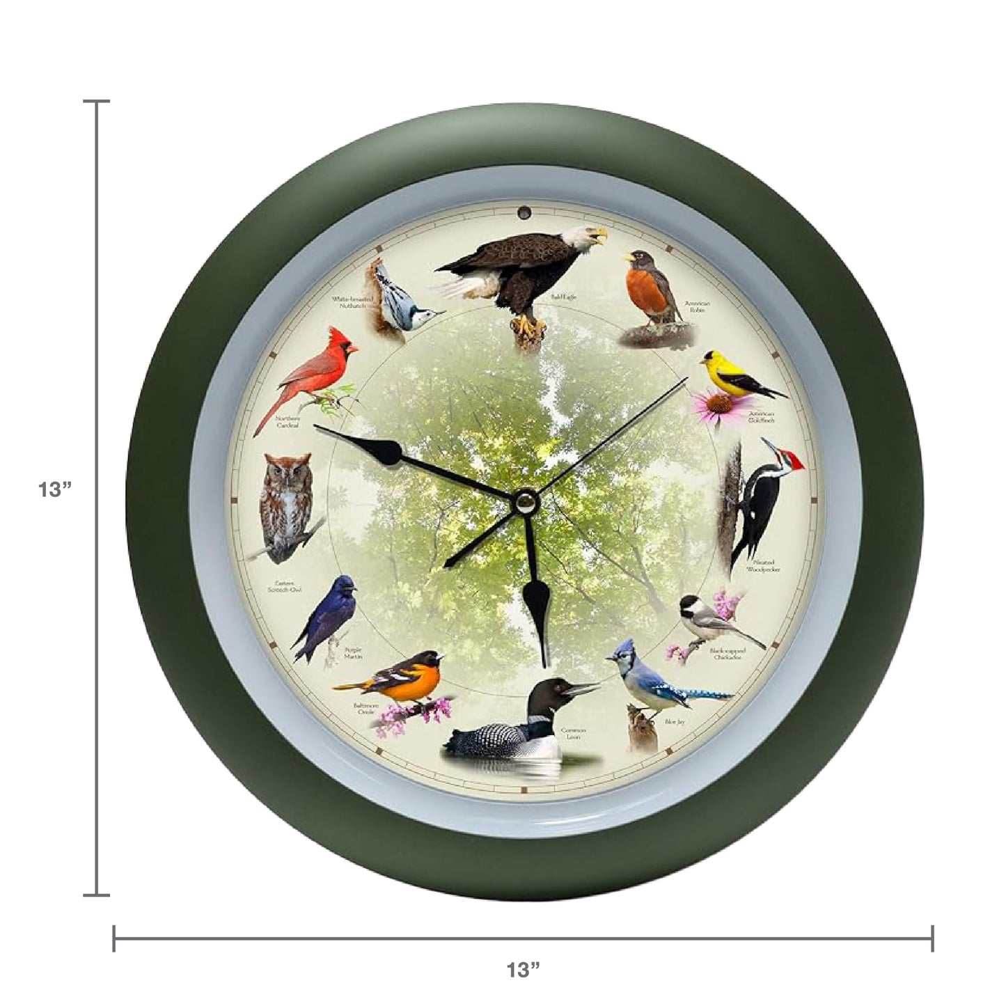 Mark Feldstein, Limited Edition 20th Anniversary Singing Bird Clock, 13 Inch