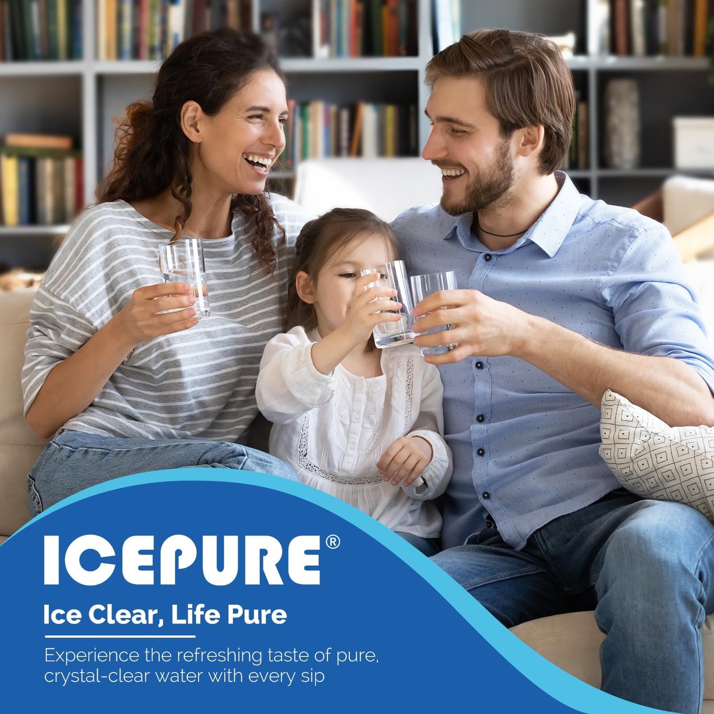 ICEPURE RWF5800A Refrigerator Water Filter and Air Filter Replacement for Frigidaire EPTWFU01, EWF02, Pure Source Ultra II, PureSource Ultra 2, SCWFTCTO, GP006 EPTWFUO1 MR022 JO22 BO022 TH-01, 3 Combo