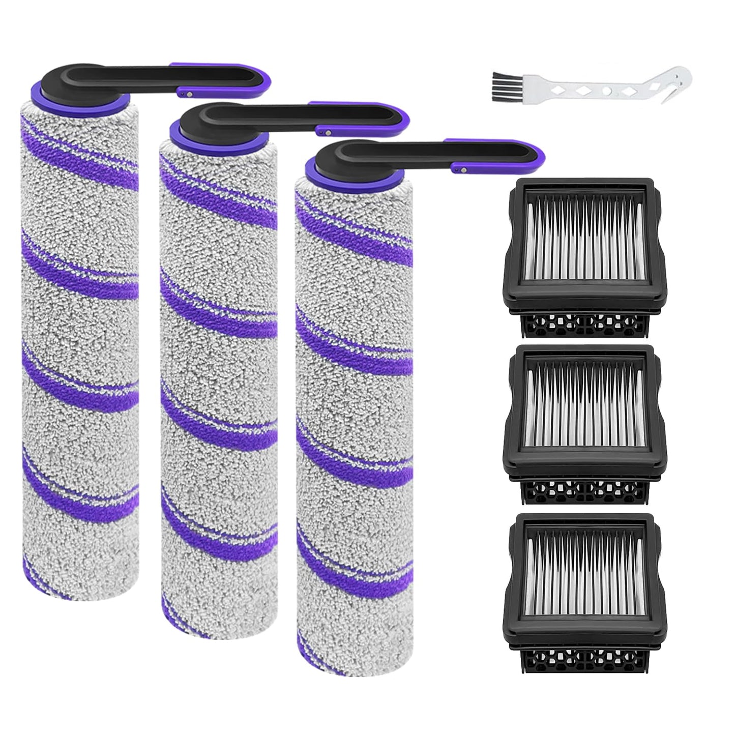 S30 Pro Accessories for NARWAL S30 Pro Wet Dry Vacuum Cleaner, NARWAL Replacement Parts inclue 3 HEPA Filters & 3 Brush Rollers