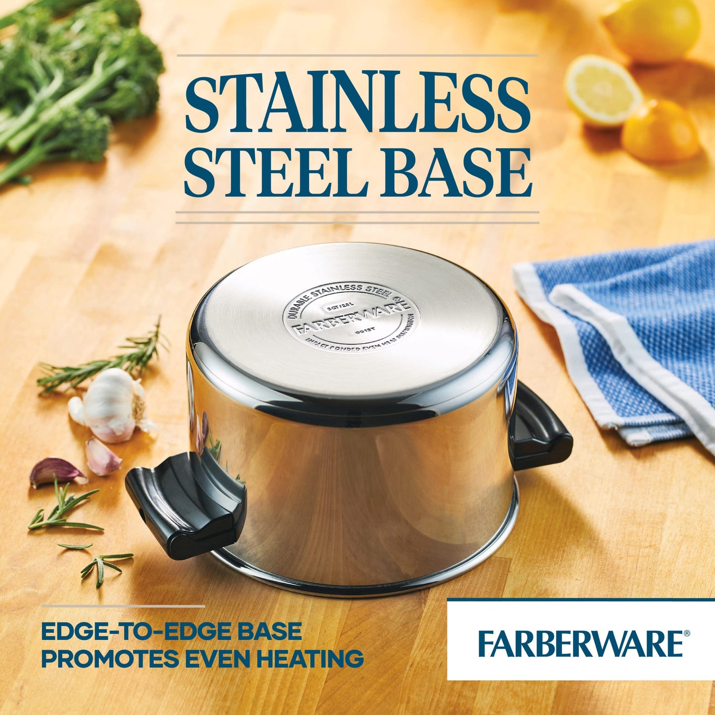 Farberware Classic Series Stainless Steel Stack 'n' Steam Sauce Pot and Steamer Set, Steamer Pot for Cooking, 3-Quart