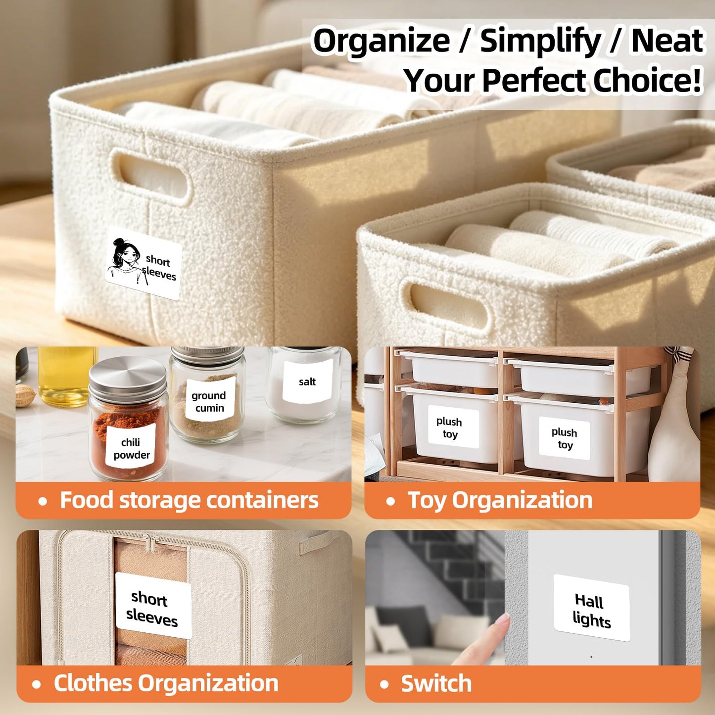 Thermal Labels Maker Tapes for B21/B3S/B1 Printer,1.91" X 1.18" (50 X 30mm) 230 Labels/Roll,Multi-Purpose Adhesive Labels Sticker Paper for Home Office Small Business Address School,6 Rolls White