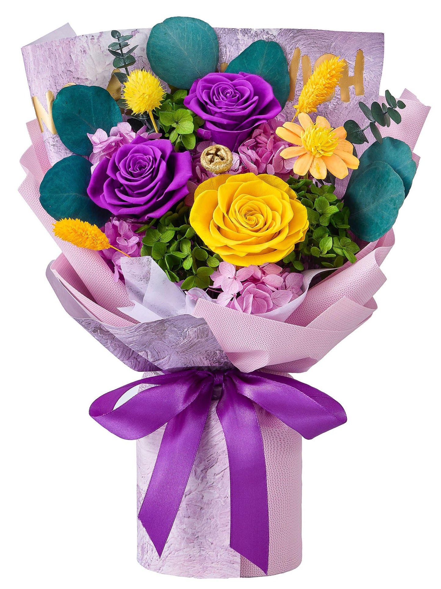 Beaulasting Roses Flowers for Delivery Prime Forever Flowers Preserved Roses Bouquets Purple Flower Birthday Gifts for Women Valentine's Day Mothers Day Graduation