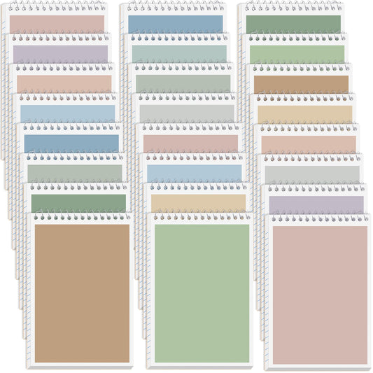 24 Pack Steno Pads 6 x 9 in Spiral Top Notebook Bulk 12 Retro Color Note Pad 60 Sheets Gregg Rule Writing Paper Steno Notebooks for Students Teachers Men Women Professionals Office School Recording