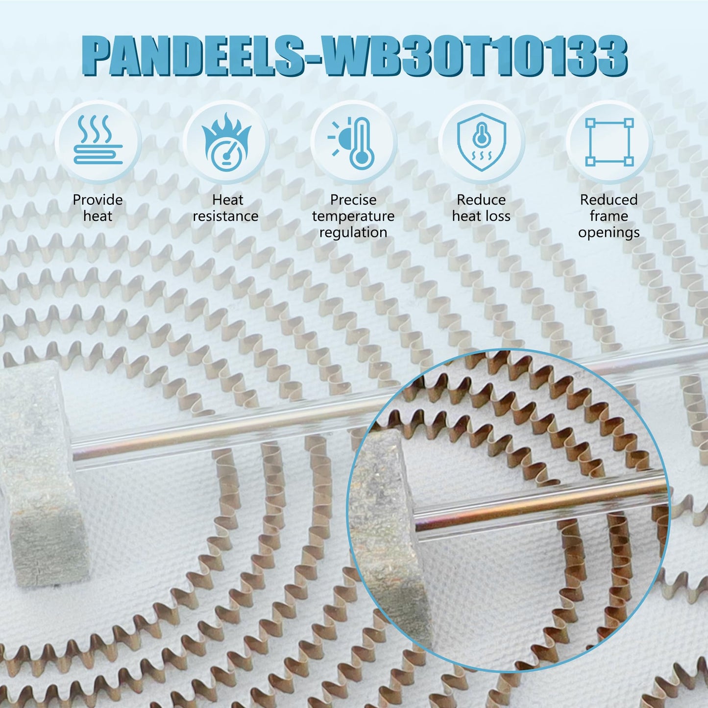 Upgraded WB30T10133 9 inch Dual Radiant Surface Element, Compatible with Hotpoint GE Electric Range Replace EAP2321567 PS2321567 AP4345739 1474218,by PANDEELS