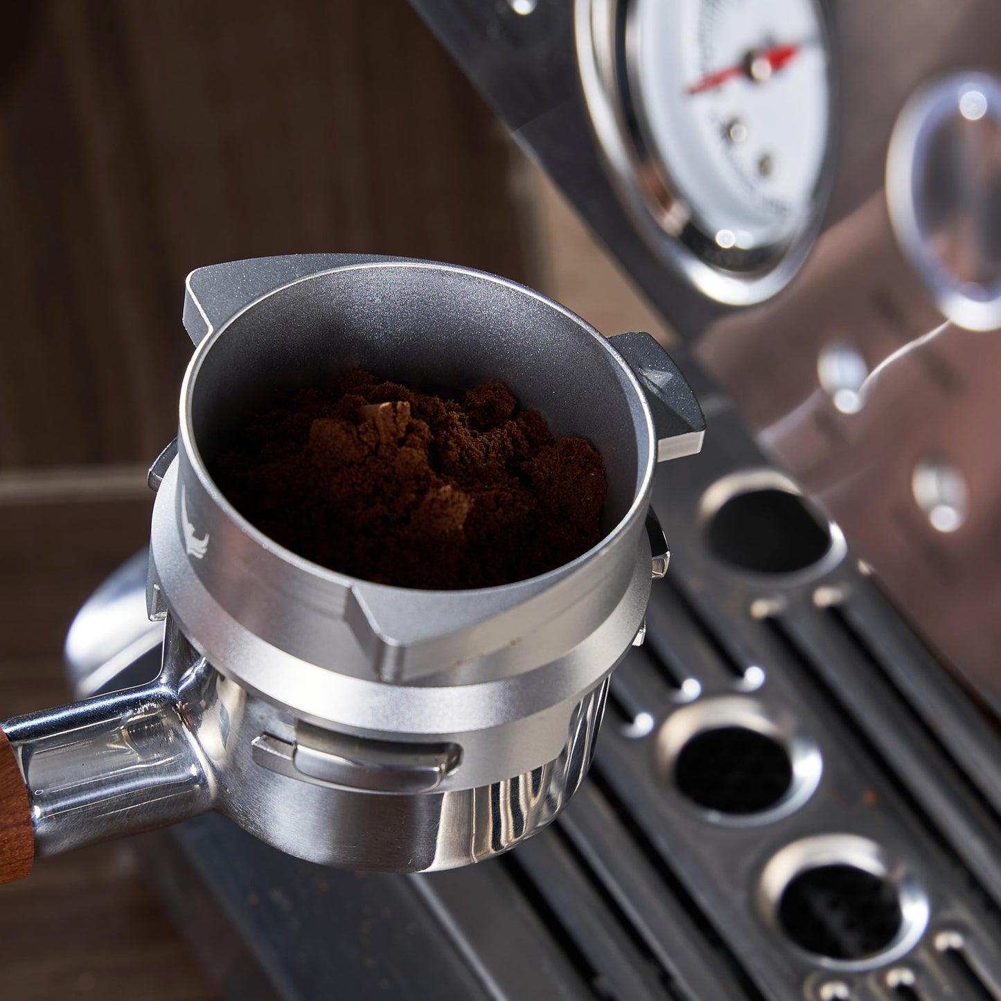 54mm Dosing Funnel Espresso Puck Screen Set KNODOS Grinder Trigger Portafilter Funnel and Filter Compatible with Breville 54mm Portafilters