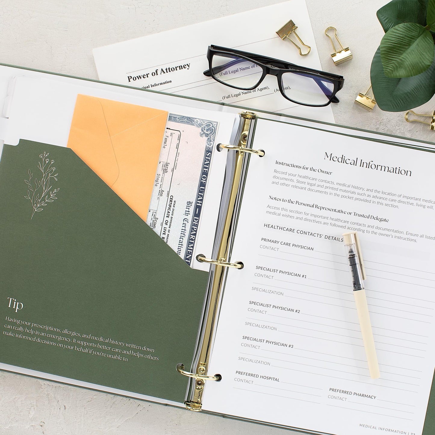 Thoughtful End-of-Life Planner Binder - Complete & Easy-to-Use Organizer for Peaceful Preparation, Final Wishes, Estate & Death Planning - All Your Essential Emergency Documents in One Place