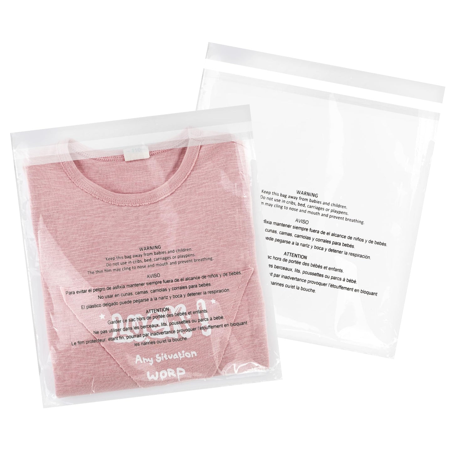 iMailer - 1000 Pcs - 9" x 12", Suffocation Warning Self Seal Clear Plastic Poly Bags 1.6 Mil for A4, Letter Sized Documents, Marketing Materials, Clothes-Permanent Glue