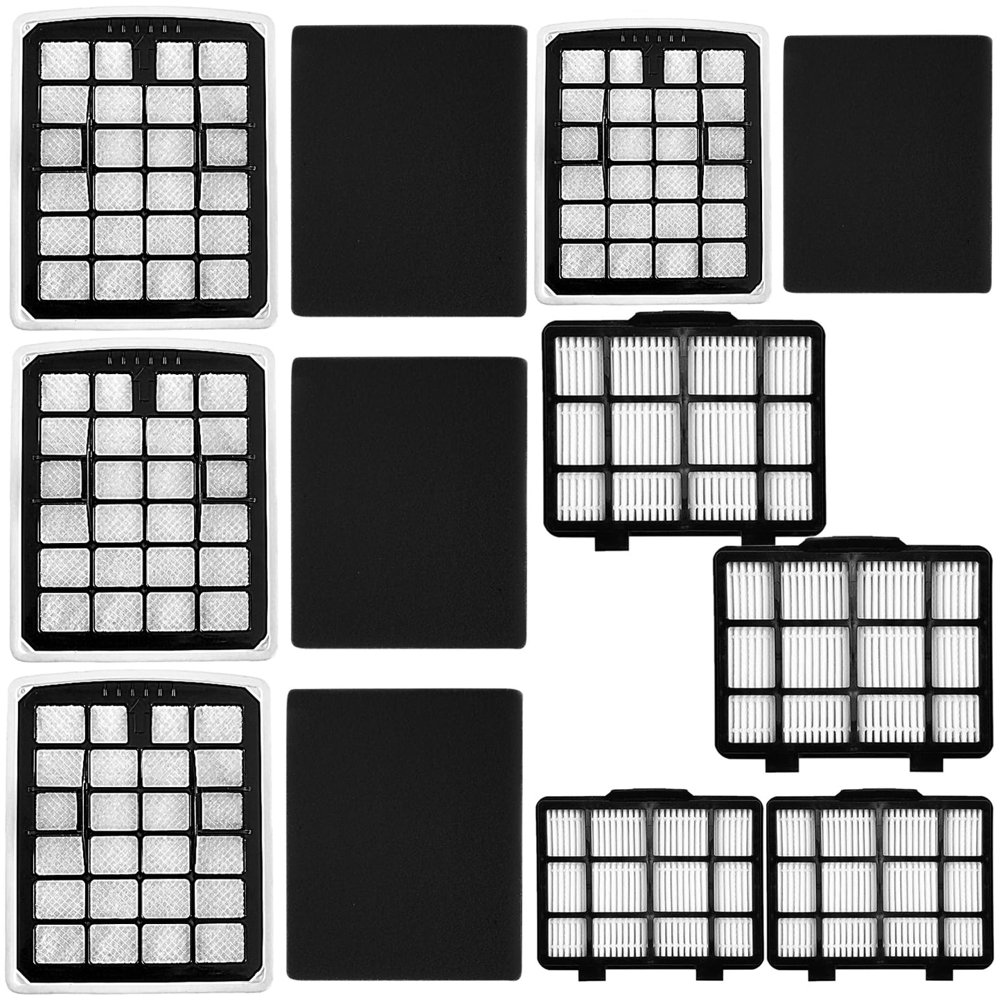 8 Pack Replacement Filters Compatible with Eureka NEN180 NEN186BL Bagless Vacuum Cleaner, Includes 4 Dust Cup Cartridges and 4 High Efficiency Filters