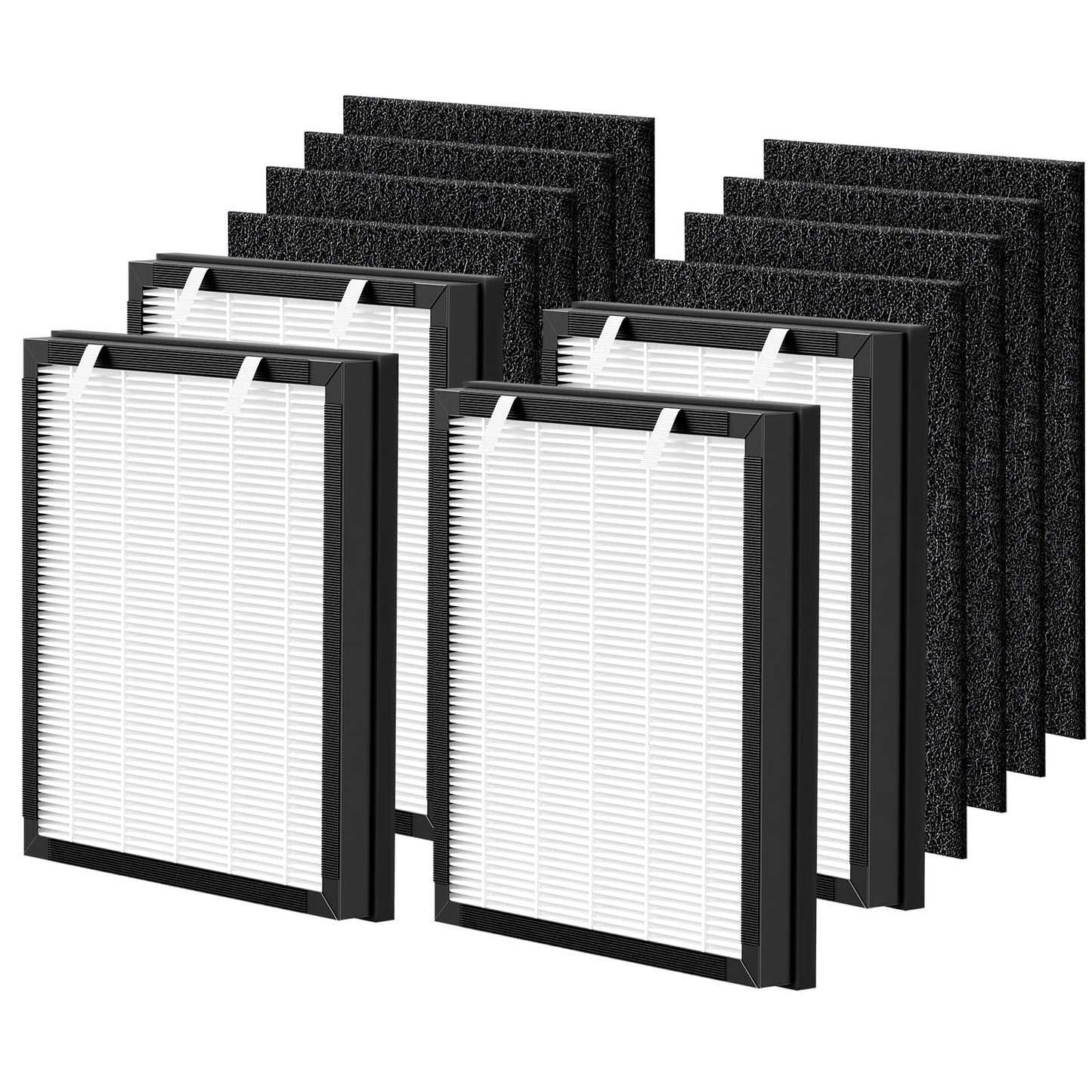 P358 Replacement Filter Compatible with HEAPETS P358 Pet Air Purifier, HEPA Air Filter for Pet Hair, Dander & Odor, Includes 8 Pre-Filters + 4 Combo HEPA & Carbon Filters