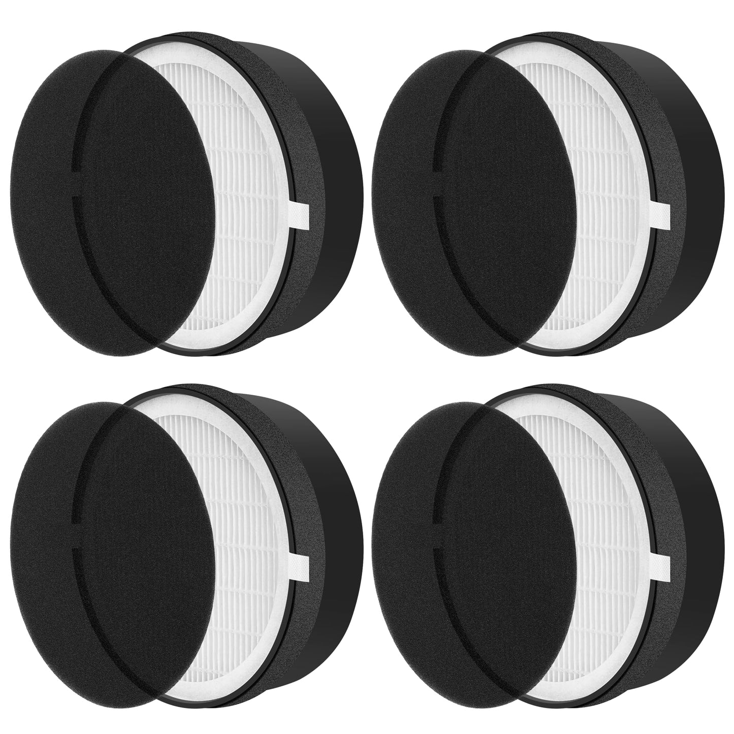 APPLIANCEMATES LV H132 Replacement Filter for LEVOIT Air Purifier LV-H132, LV-H132-RF, 3-in-1 Efficient Filter, 4-Pack