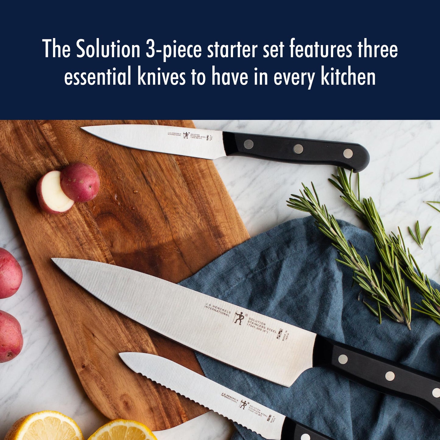 HENCKELS Solution 3-pc Starter Knife Set