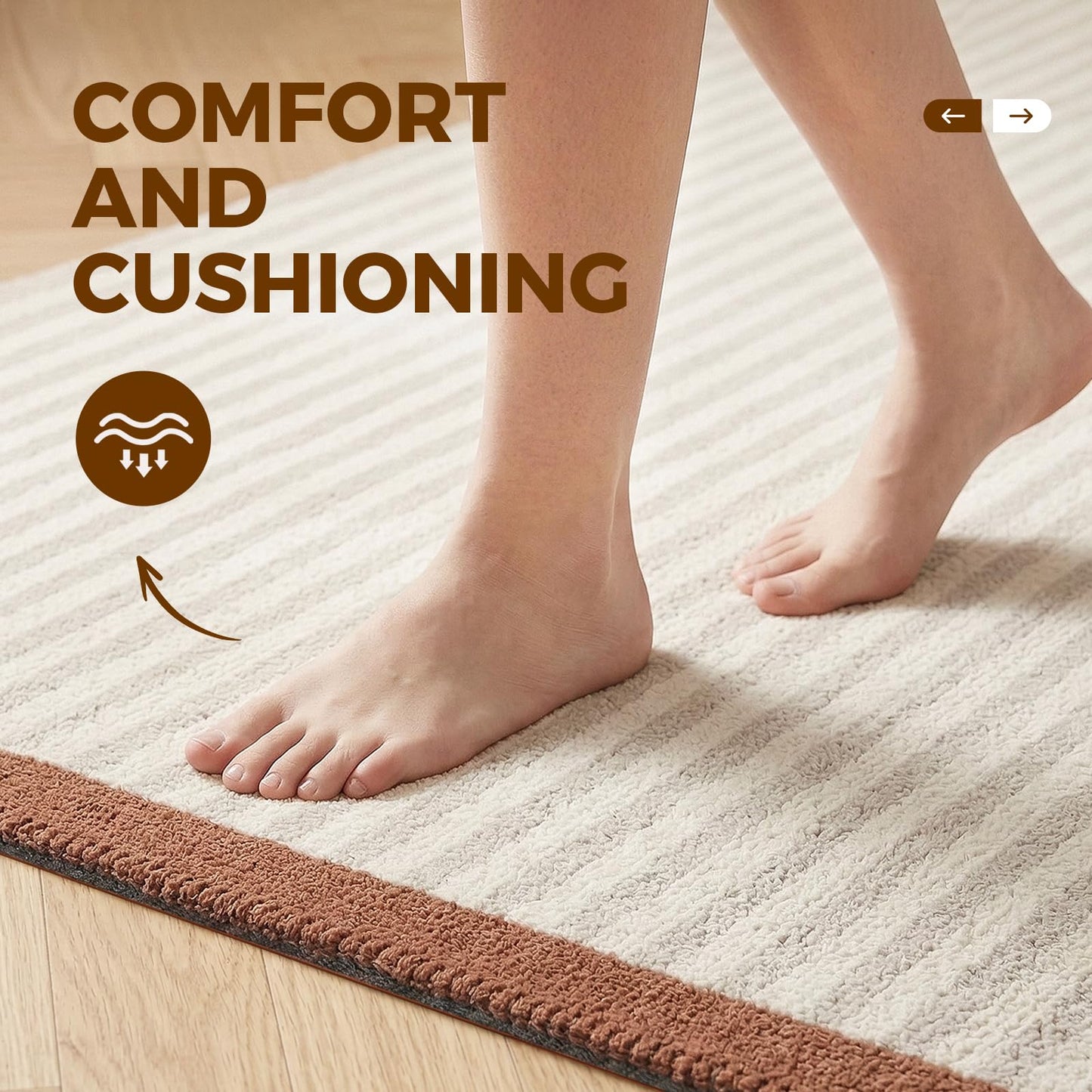 Rug Pad 5 x 7 Ft Non-Slip, Felt and Natural Rubber Backing, 1/4" Thick, Cushioned Gripper Pads, Keep Rugs in Place, Carpet Runners, Protective Padding Under Area Rugs, Hardwood Floors Protection