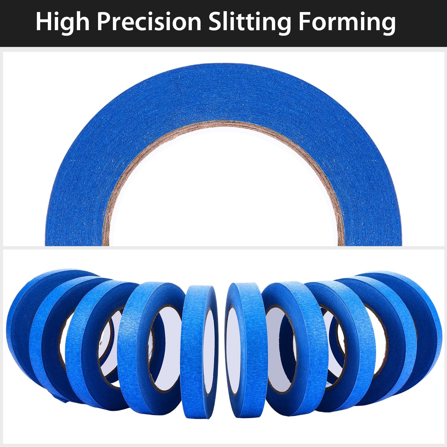 Leelosp Masking Tape Bulk 3/4 Inch x 55 Yards, General Purpose Masking Tape Paint Craft Painter Artist Multi Use School Classroom Supplies, 1375 Yards Total(Blue)